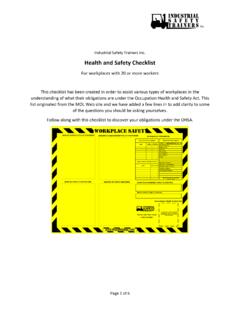 Health and Safety Checklist