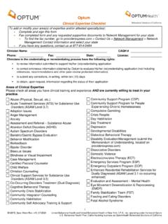 Clinical Expertise Checklist and Specialty Attestation