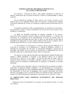 ESTIMULACI&#211;N DEL DESARROLLO INTELECTUAL EN LA …