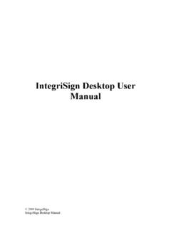 IntegriSign Desktop User Manual - ePad Support