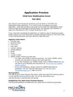 Child Care Stabilization Grant Application Preview