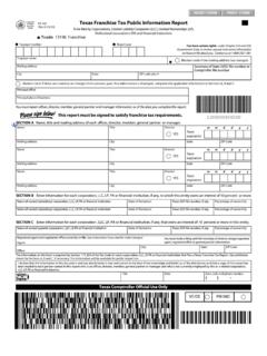 05-102 Texas Franchise Tax Public Information Report
