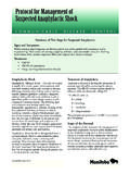 Protocol for Management of Suspected Anaphylactic Shock