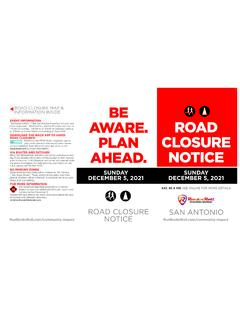 ROAD CLOSURE MAP &amp; INFORMATION INSIDE BE EVENT …