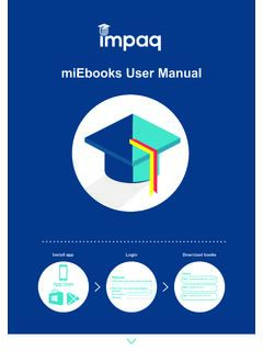 miEbooks User Manual - Impaq Education