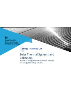 Solar Thermal Systems and Collectors - GOV.UK