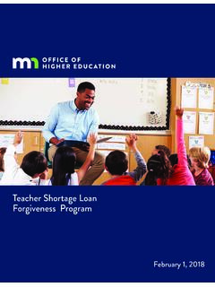 Teacher Shortage Loan Forgiveness Program Annual Report