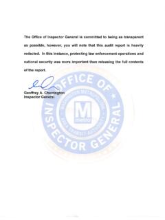 Office of Inspector General - Home | WMATA