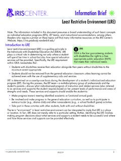 Least Restrictive Environment (LRE) - Vanderbilt University