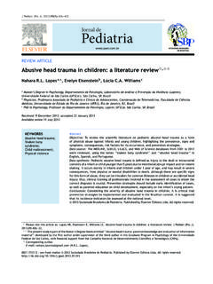 Abusive head trauma in children: a literature review - SciELO