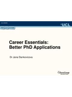 Career Essentials: Better PhD Applications