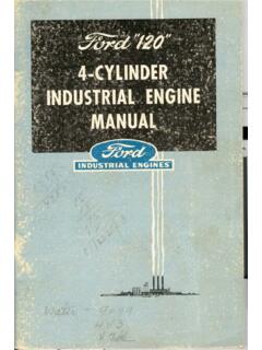 Ford '120' 4-Cylinder Industrial Engine Manual