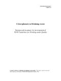 Chlorophenols in Drinking-water - WHO