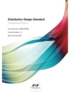 Distribution Design Standard - TasNetworks