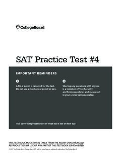 SAT Practice Test #4 - River Dell Regional School District