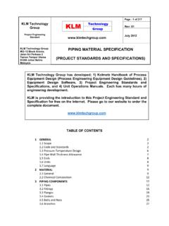 PIPING MATERIAL SPECIFICATION (PROJECT STANDARDS …