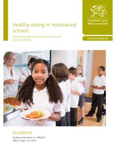 Healthy eating in maintained schools - Welsh Government