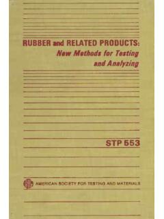 RUBBER AND - ASTM International