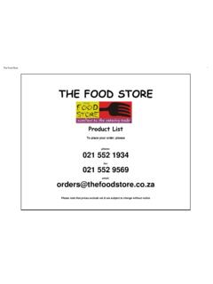 THE FOOD STORE
