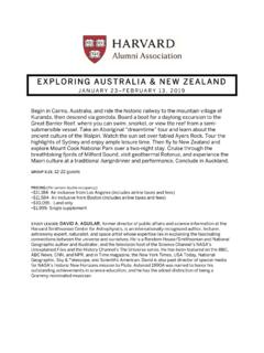 EXPLORING AUSTRALIA &amp; NEW ZEALAND - alumni.harvard.edu