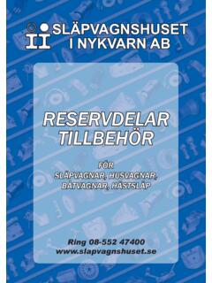 RESERVDELAR TILLBEH&#214;R - slapvagnshuset.se