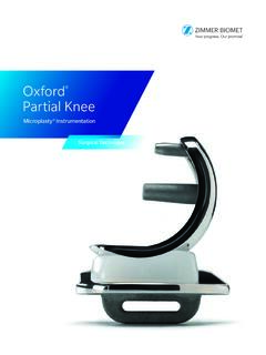 Oxford Partial Knee Microplasty Instrumentation Surgical …