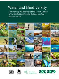 Water and Biodiversity - Convention on Biological Diversity