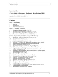 Controlled Substances (Poisons)Regulations 2011
