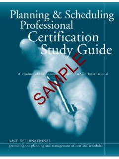 Planning and Scheduling Professional (PSP) Certification ...