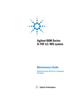 Agilent 6500 Series Q-TOF LC/MS system