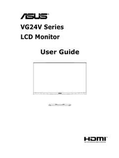 VG24V Series LCD Monitor User Guide - Asus