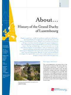 History of the Grand Duchy of Luxembourg