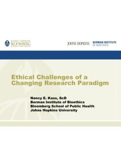 Ethical Challenges of a Changing Research Paradigm