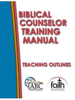 Biblical Counselor Training Manual: HOPE, HEART, HOME
