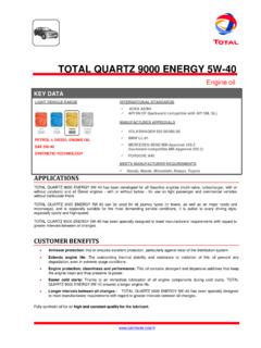 TOTAL QUARTZ 9000 ENERGY 5W-40 - Laboratoire …
