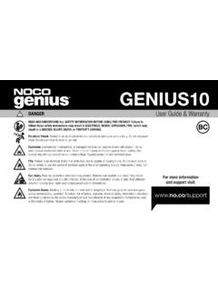 NOCO GENIUS10 Smart Battery Charger User Guide