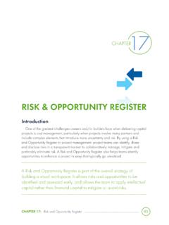 RISK &amp; OPPORTUNITY REGISTER - Lean Project …