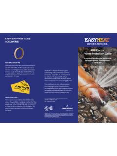AHB Electric Freeze protection cable - Emerson Electric