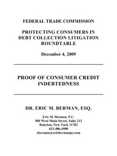 PROOF OF CONSUMER CREDIT INDEBTEDNESS