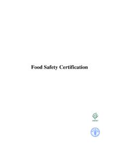 Food safety certification - fao.org