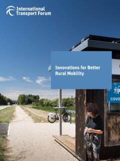 Innovations for Better Rural Mobility