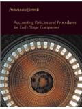 Accounting Policies and Procedures for Early Stage Companies