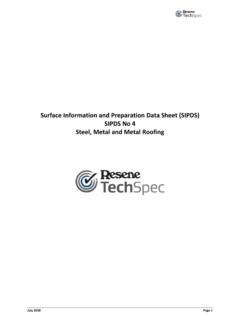 Surface Information and Preparation Data Sheet …