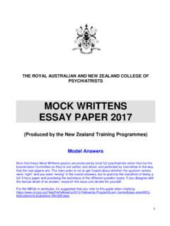 MOCK WRITTENS ESSAY PAPER 2017 - psychtraining.org
