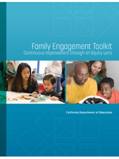 Family Engagement Toolkit - California Department of …
