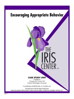 Encouraging Appropriate Behavior - IRIS