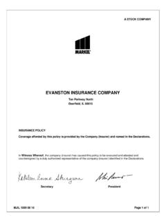 EVANSTON INSURANCE COMPANY - PRO Insurance …
