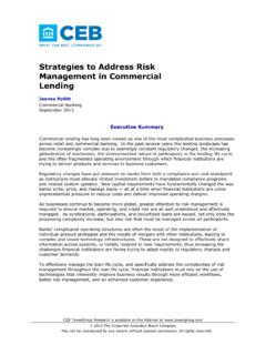 Strategies to Address Risk Management in Commercial Lending