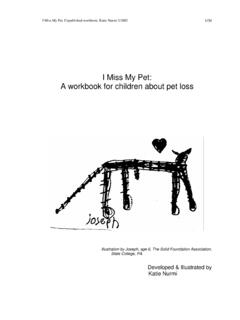 I Miss My Pet: A workbook for children about pet loss
