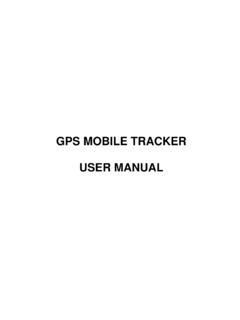GPS MOBILE TRACKER USER MANUAL - Electia AB